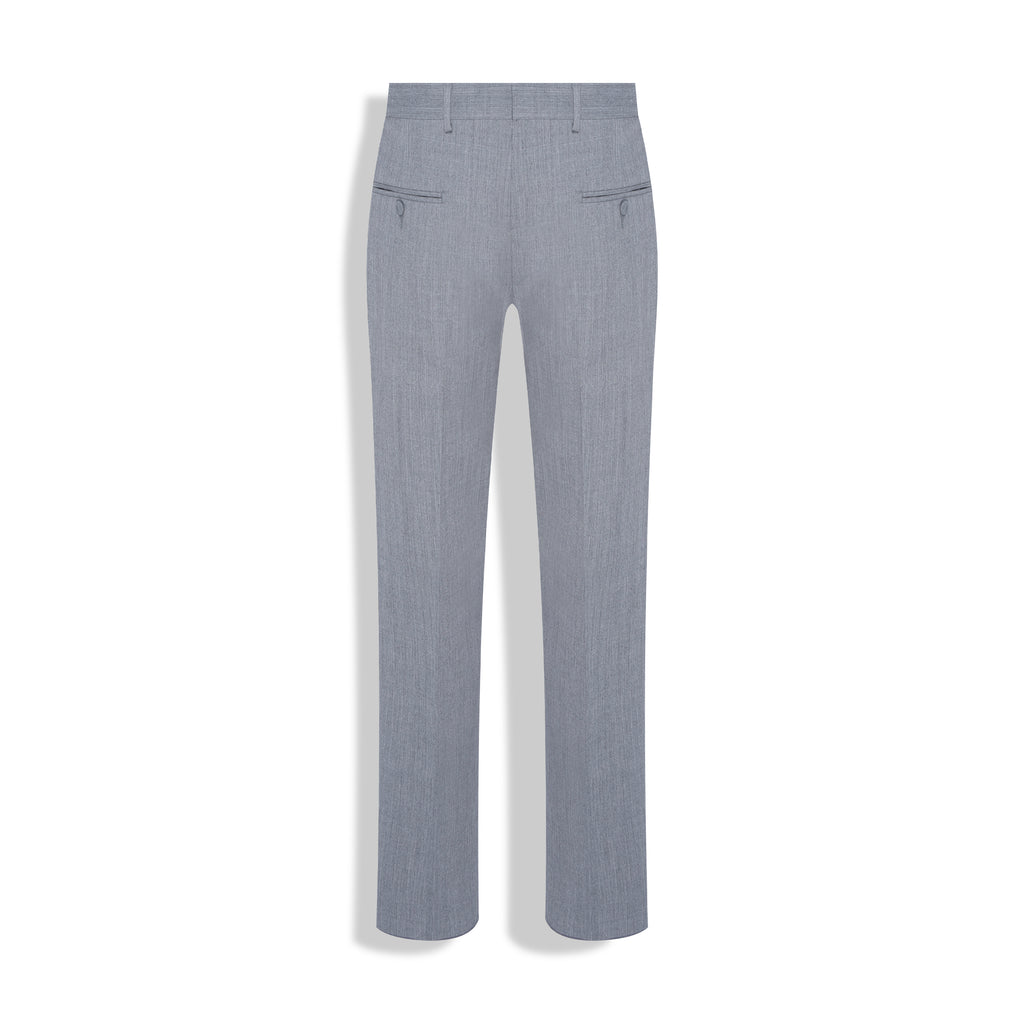 CALÇA SOCIAL POLI LÃ LISO - CINZA CLARO