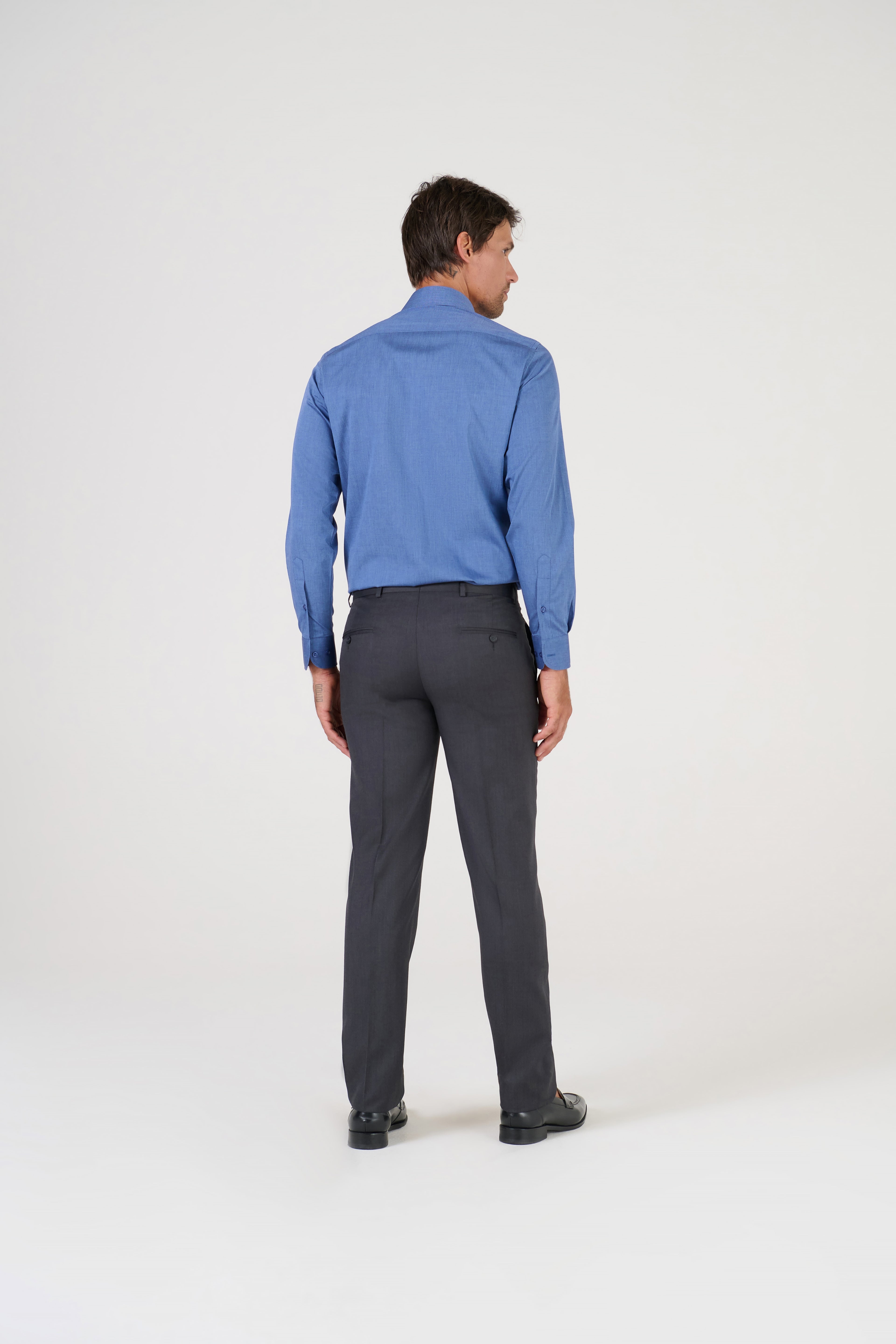 CALÇA SOCIAL POLI LÃ LISO  GRAFITE