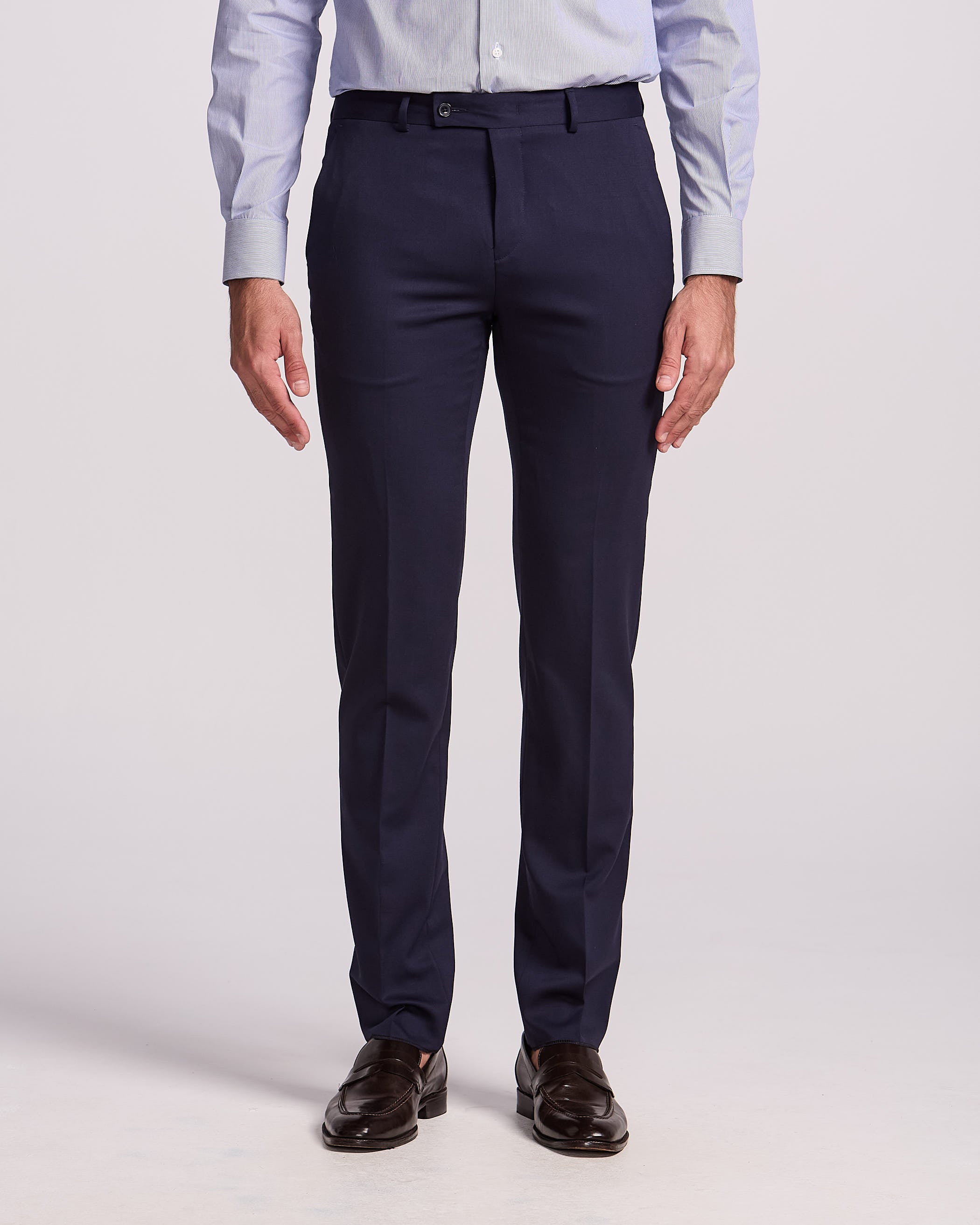 CALÇA SOCIAL SUPER 120 LISO - MARINHO