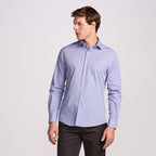CAMISA PIMA COTTON M/LONGA - XADREZ MARINHO