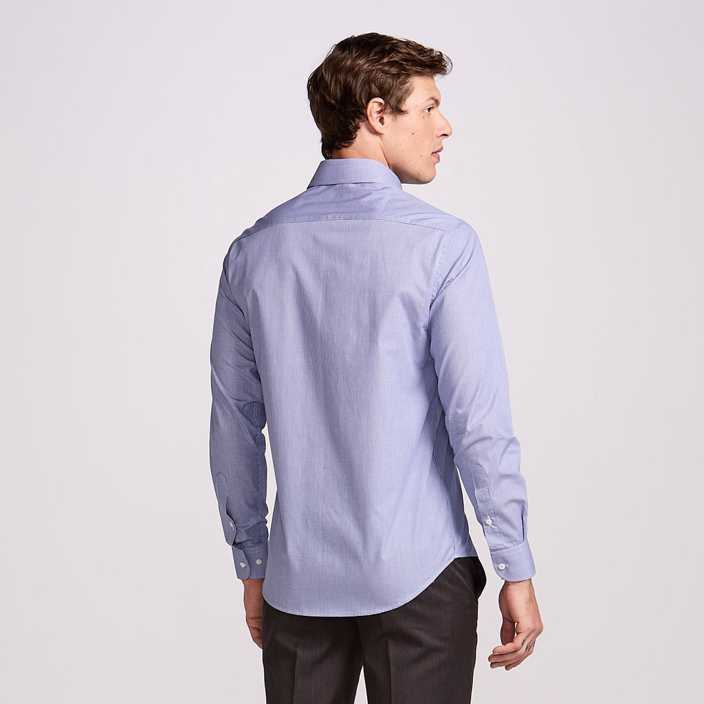 CAMISA PIMA COTTON M/LONGA - XADREZ MARINHO
