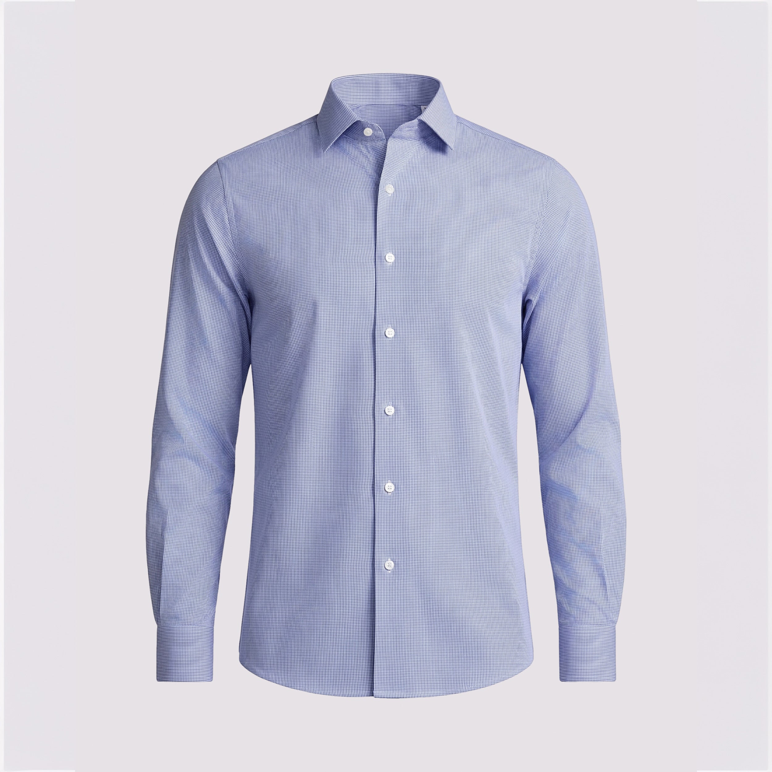CAMISA PIMA COTTON M/LONGA - XADREZ MARINHO