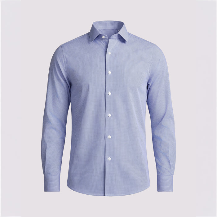 CAMISA PIMA COTTON M/LONGA - XADREZ MARINHO