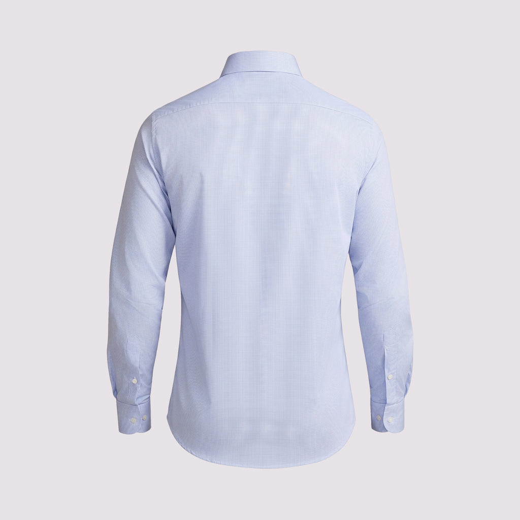 CAMISA PIMA COTTON M/LONGA XADREZ AZUL