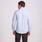 CAMISA PIMA COTTON M/LONGA XADREZ AZUL