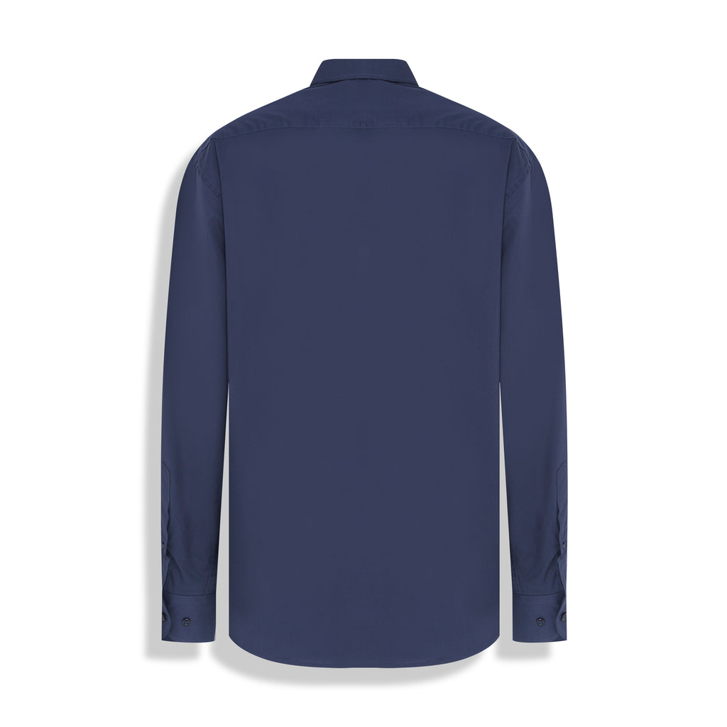 CAMISA TRICOLINE ELASTANO M/LONGA - AZUL MILANO