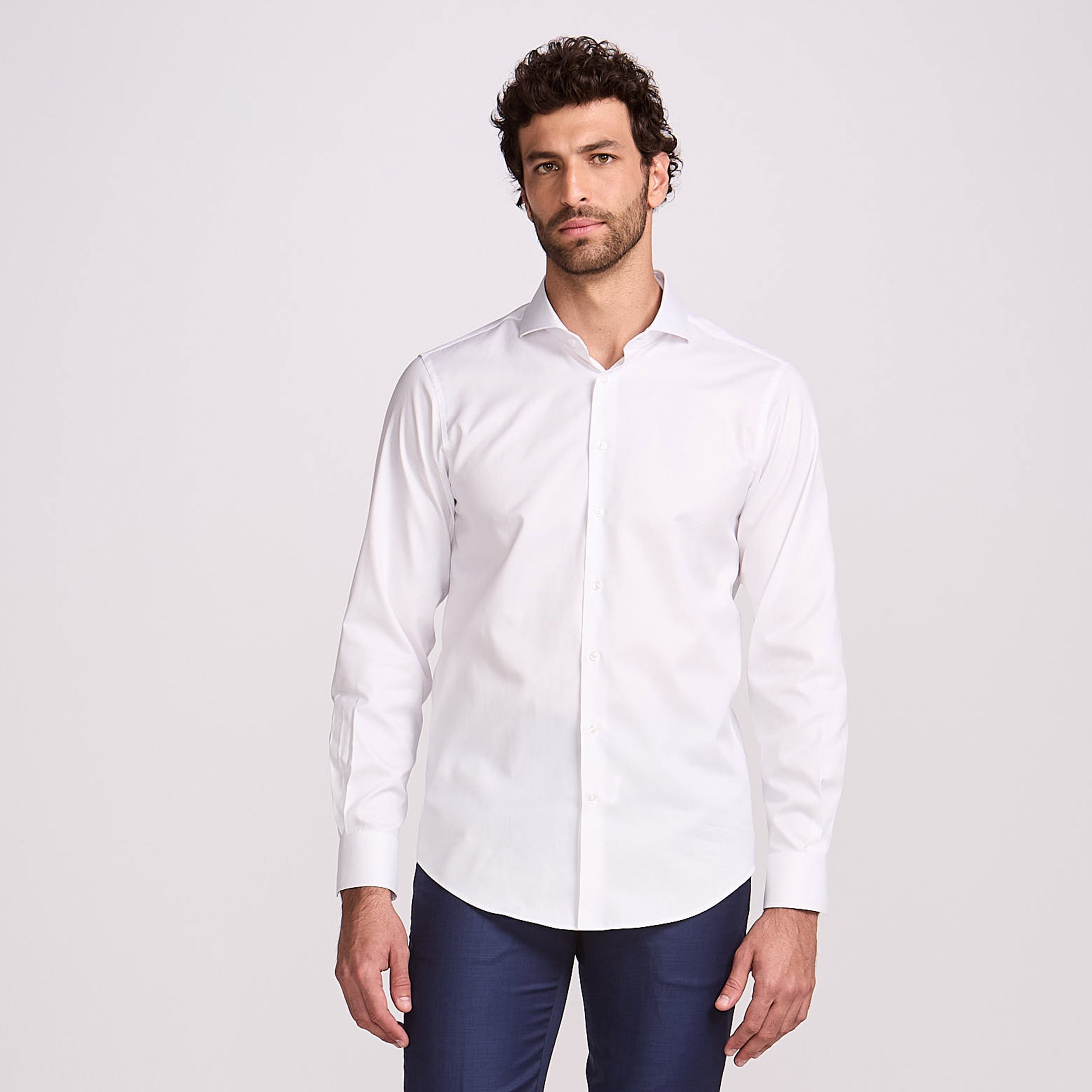 CAMISA PIMA COTTON PREMIUM M/LONGA BIANCO