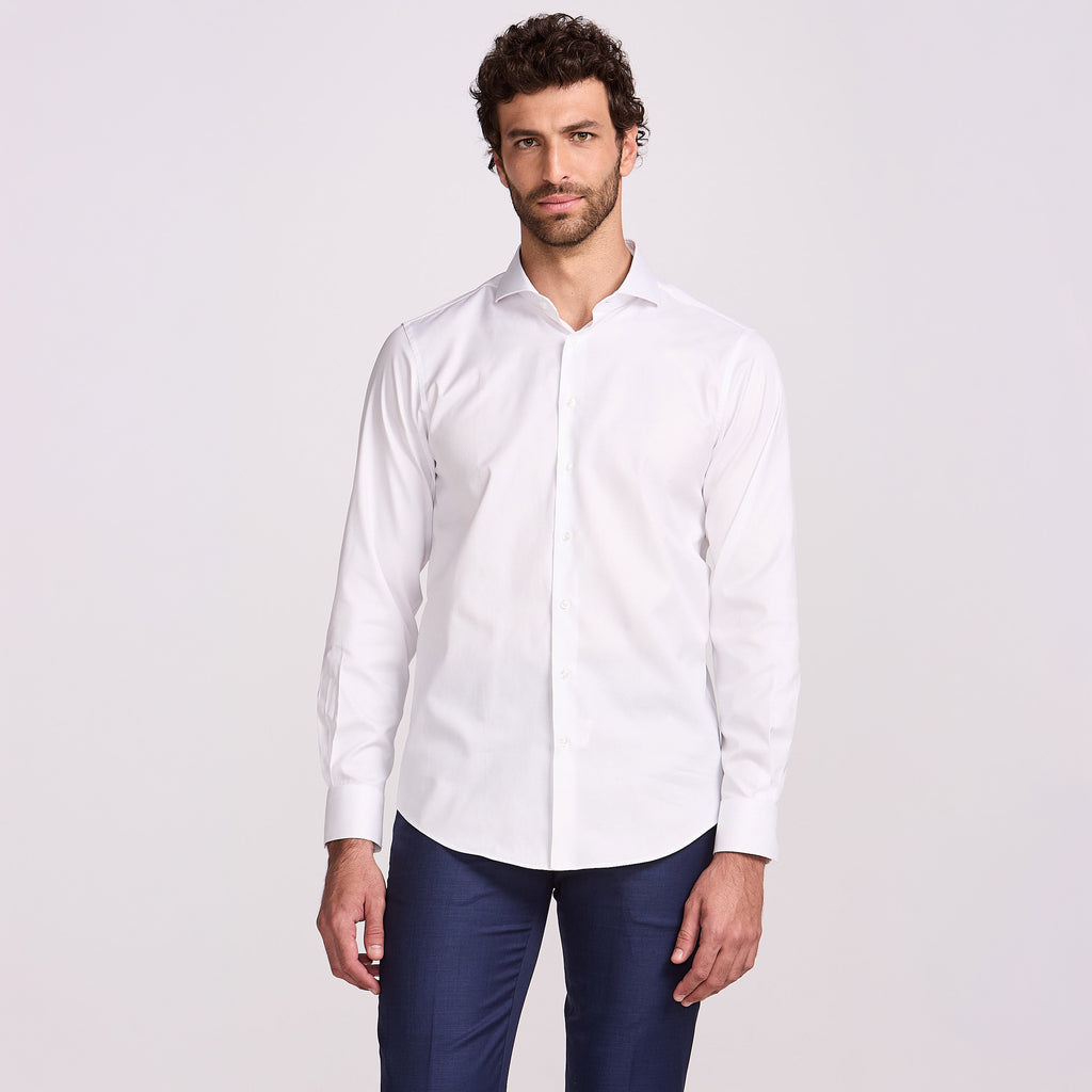 CAMISA PIMA COTTON PREMIUM M/LONGA BIANCO