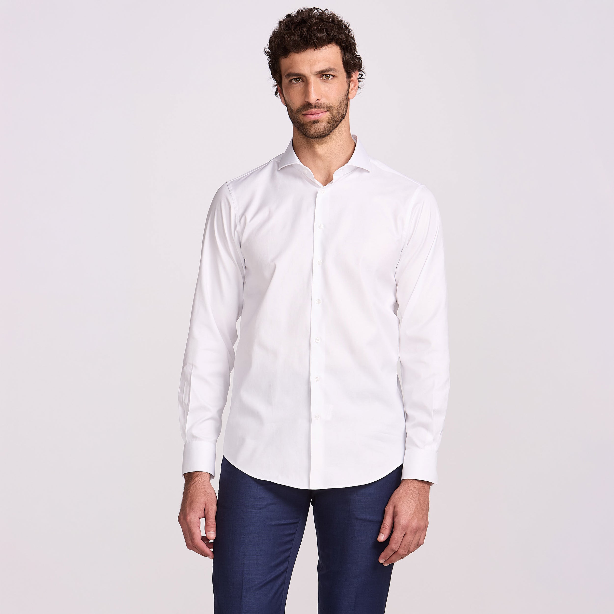CAMISA PIMA COTTON PREMIUM M/LONGA BIANCO