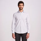 CAMISA PREMIUM TRICOLINE 100/2 M/LONGA LISTRA BRANCA