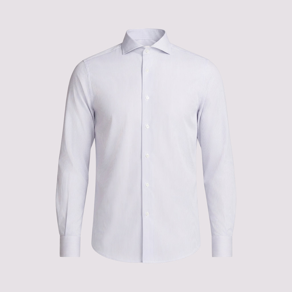 CAMISA PREMIUM TRICOLINE 100/2 M/LONGA LISTRA BRANCA