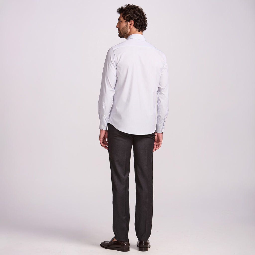CAMISA PREMIUM TRICOLINE 100/2 M/LONGA LISTRA BRANCA
