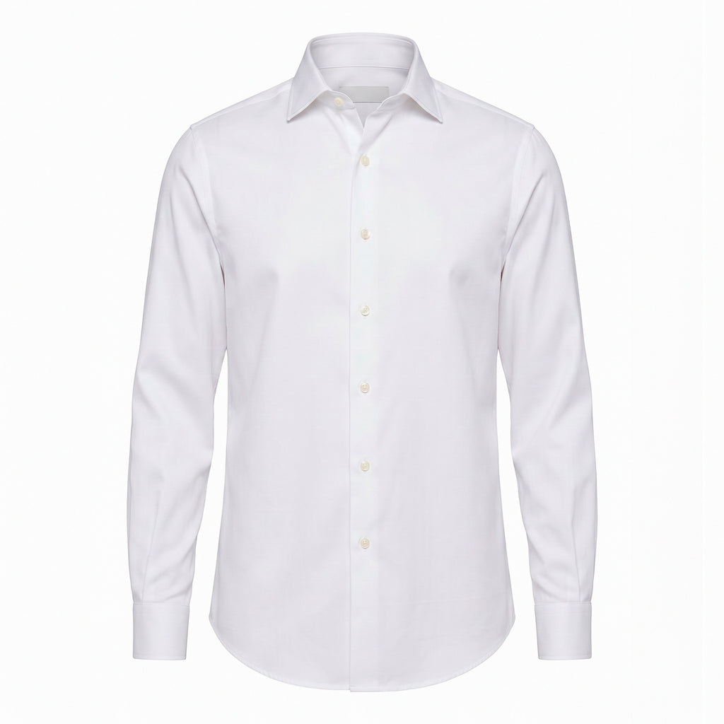 CAMISA PREMIUM  DOBBY M/L - ESPINHA BRANCO