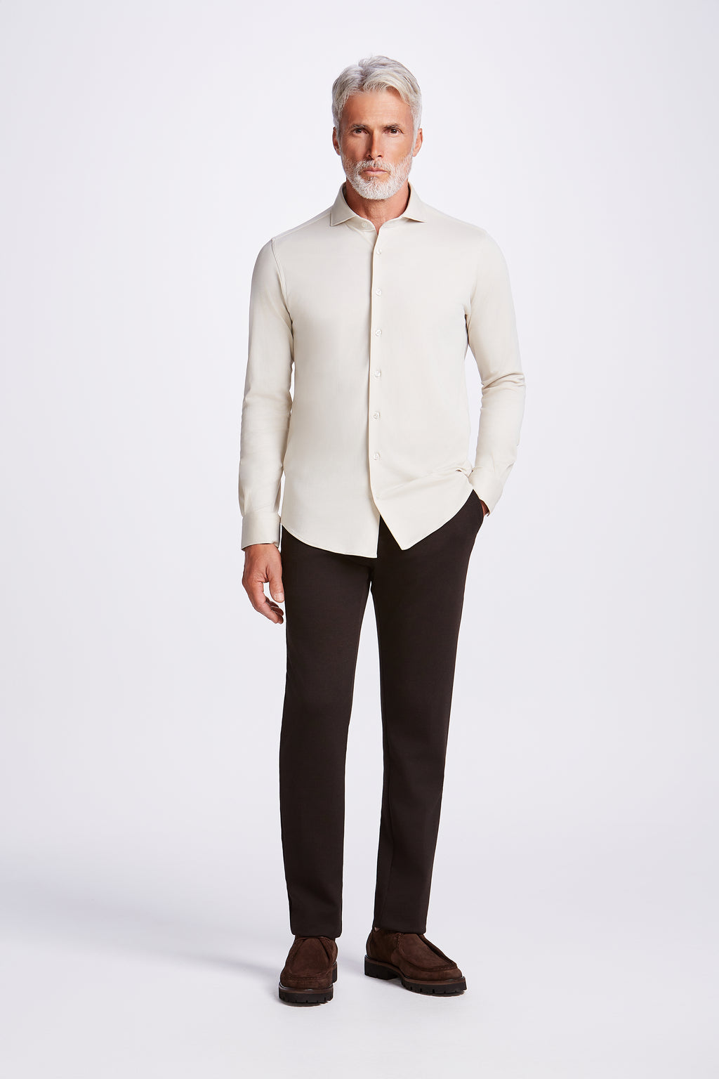 CALCA 1/2 ELASTICO MALHA ITALIANA CAFÉ