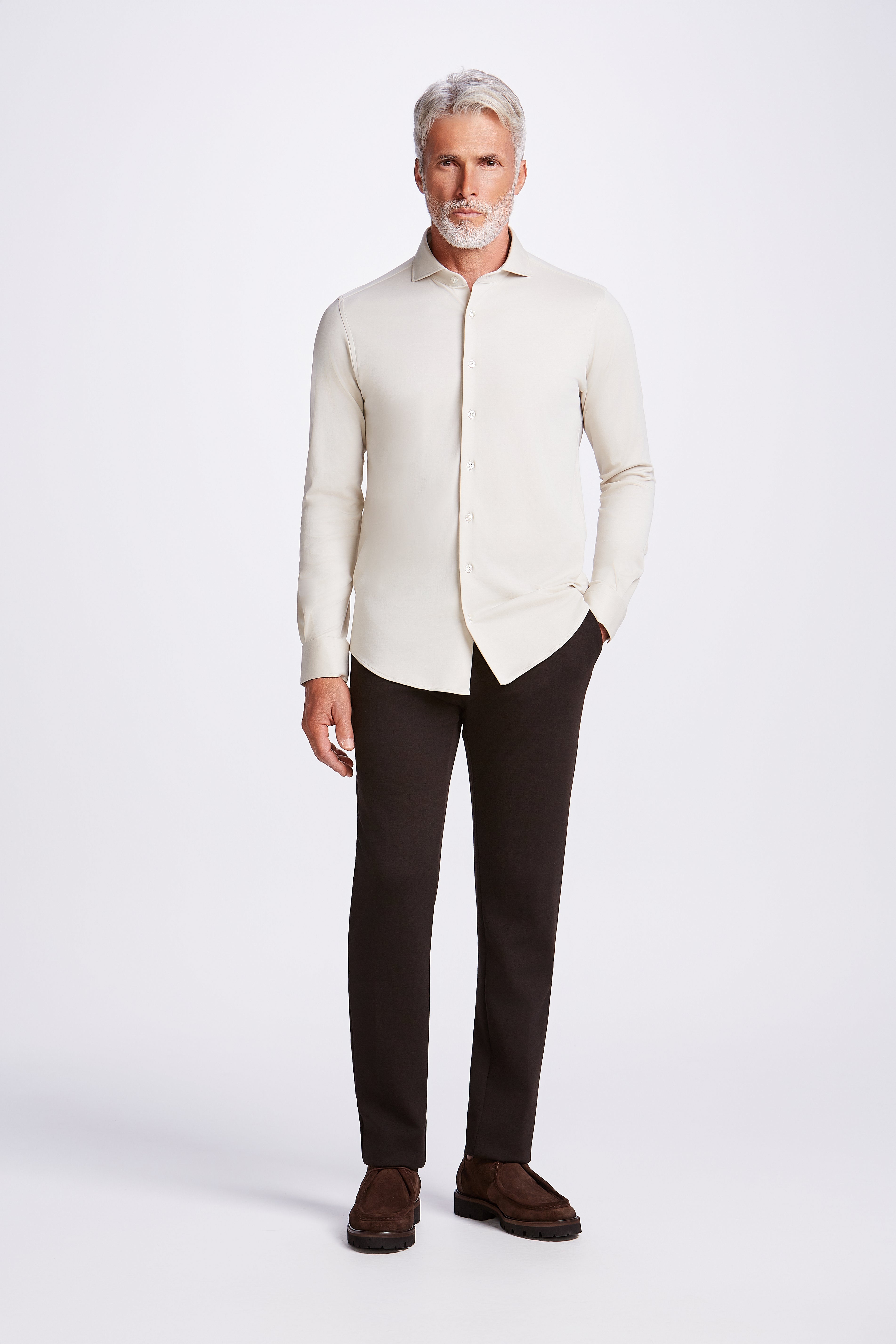 CALCA 1/2 ELASTICO MALHA ITALIANA CAFÉ