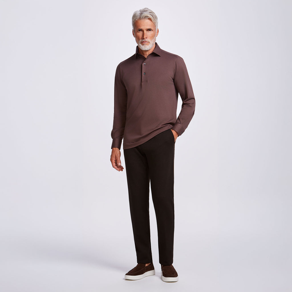 CAMISA POLO INTERLOCK PIMA COTTON M/LONGA EXPRESSO