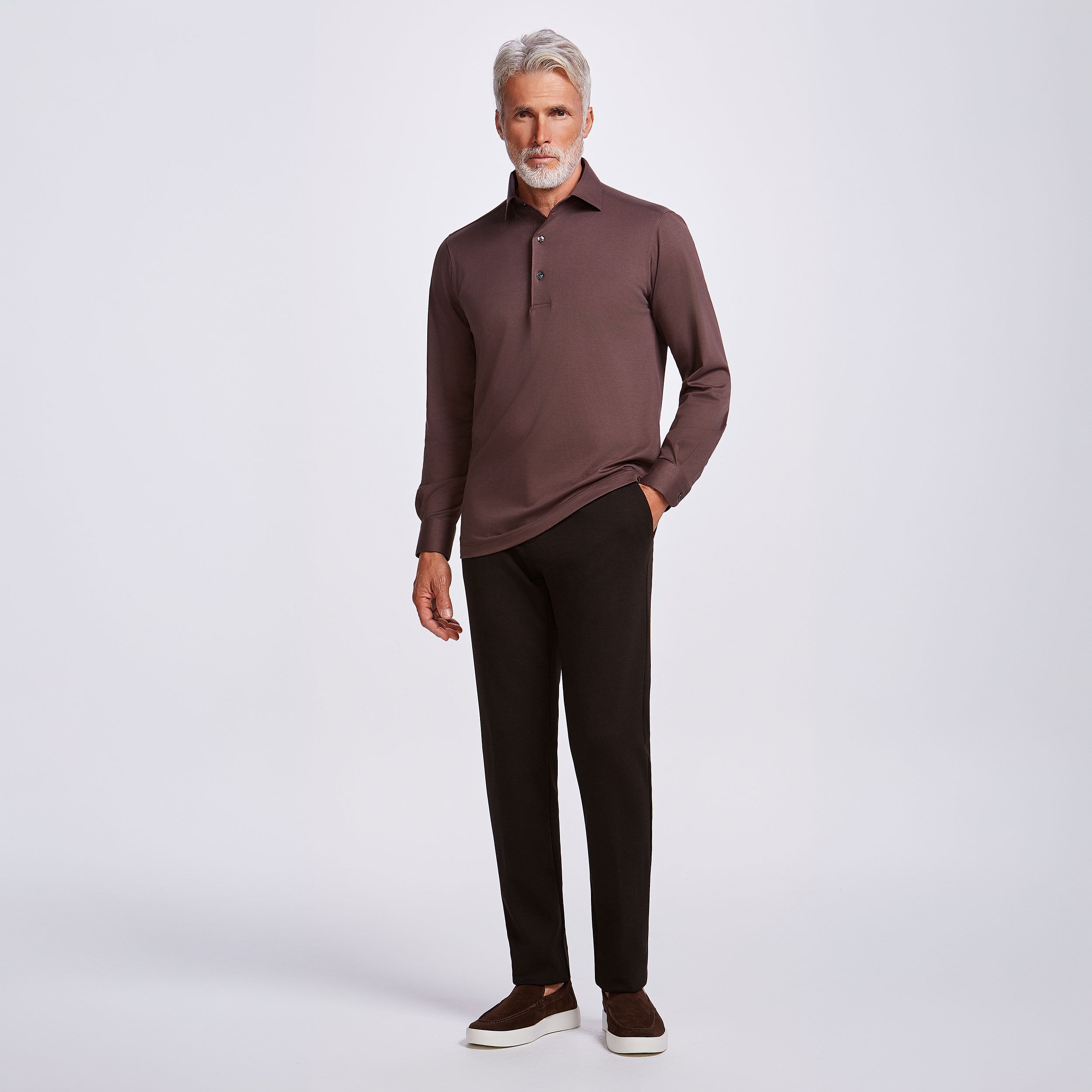 CAMISA POLO INTERLOCK PIMA COTTON M/LONGA EXPRESSO