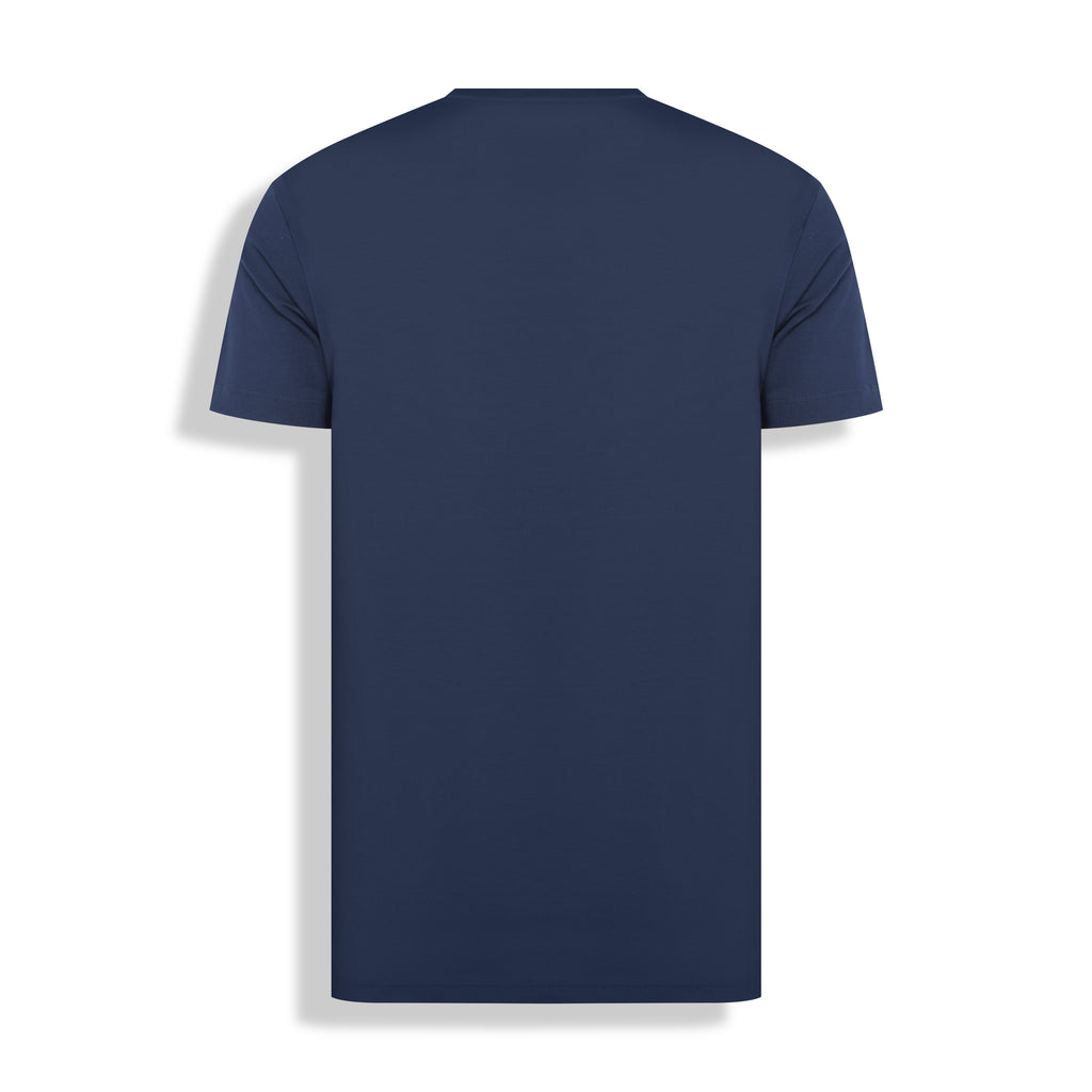 T-SHIRT HI TECH GOLA CARECA M/CURTA MARINHO