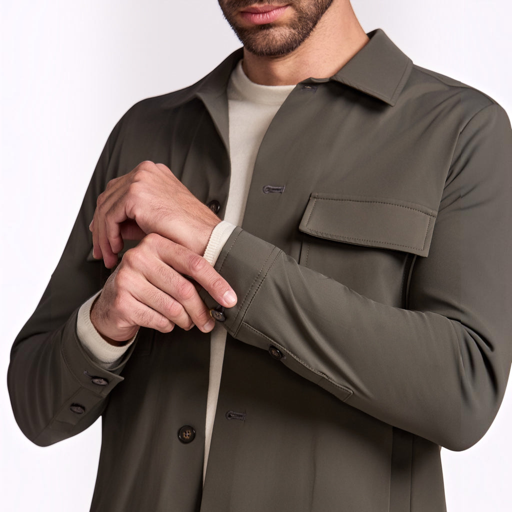OVER SHIRT ULTRALIGHT SEM FORRO - OLIVA