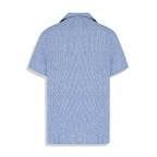 CAMISA M/C PURO LINHO GOLA ESPORTE AZUL
