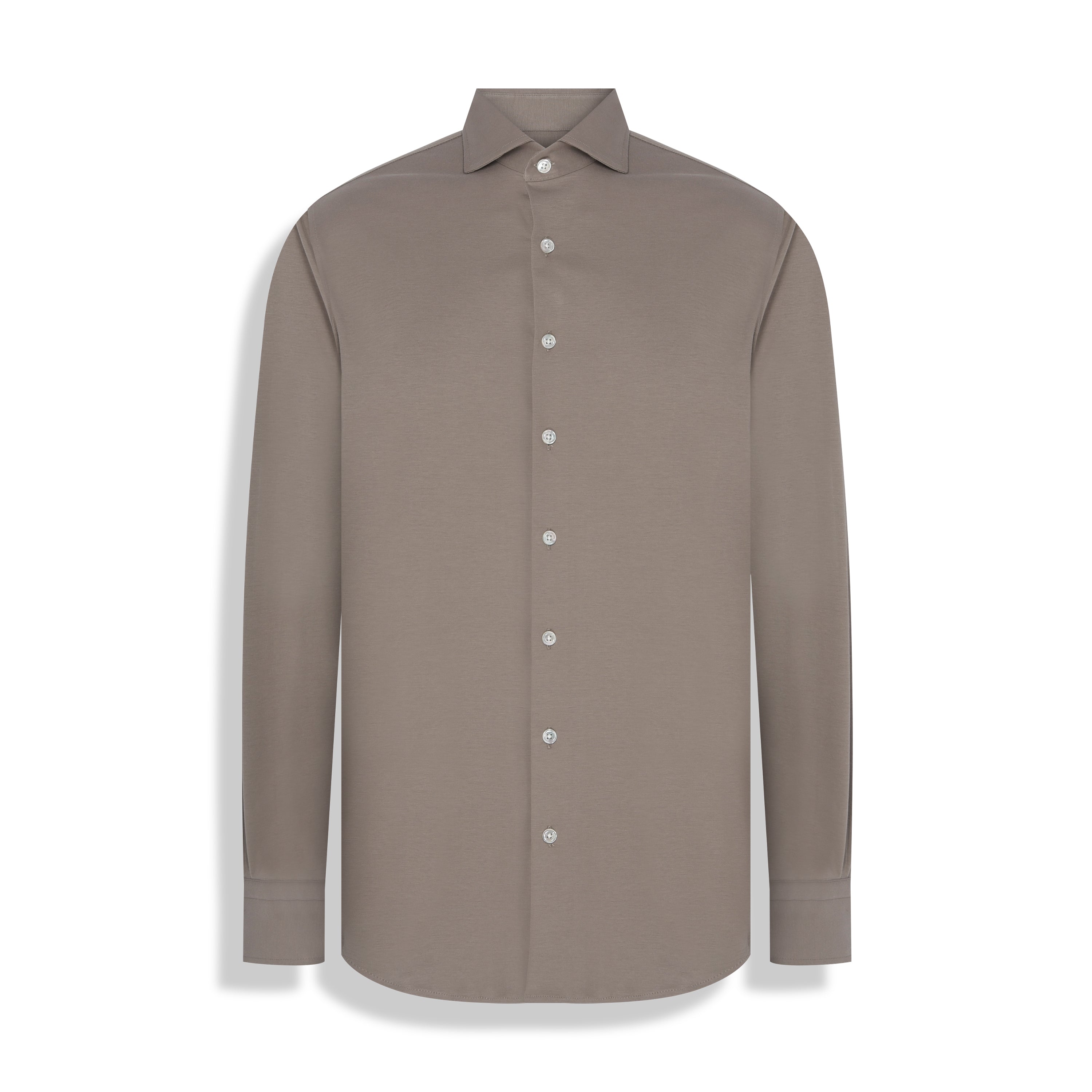 CAMISA M/L INTERLOCK PIMA COTTON CASTANHO