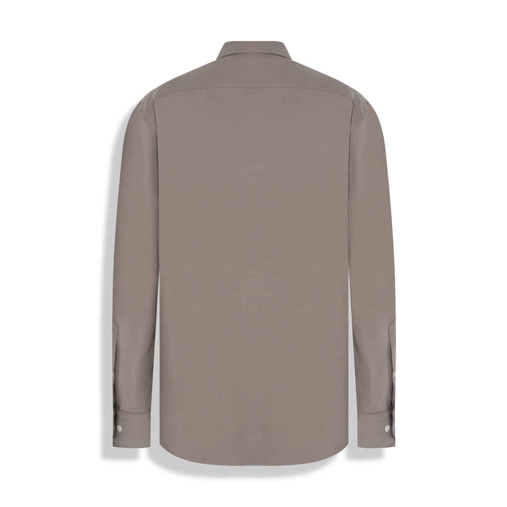 CAMISA M/L INTERLOCK PIMA COTTON CASTANHO