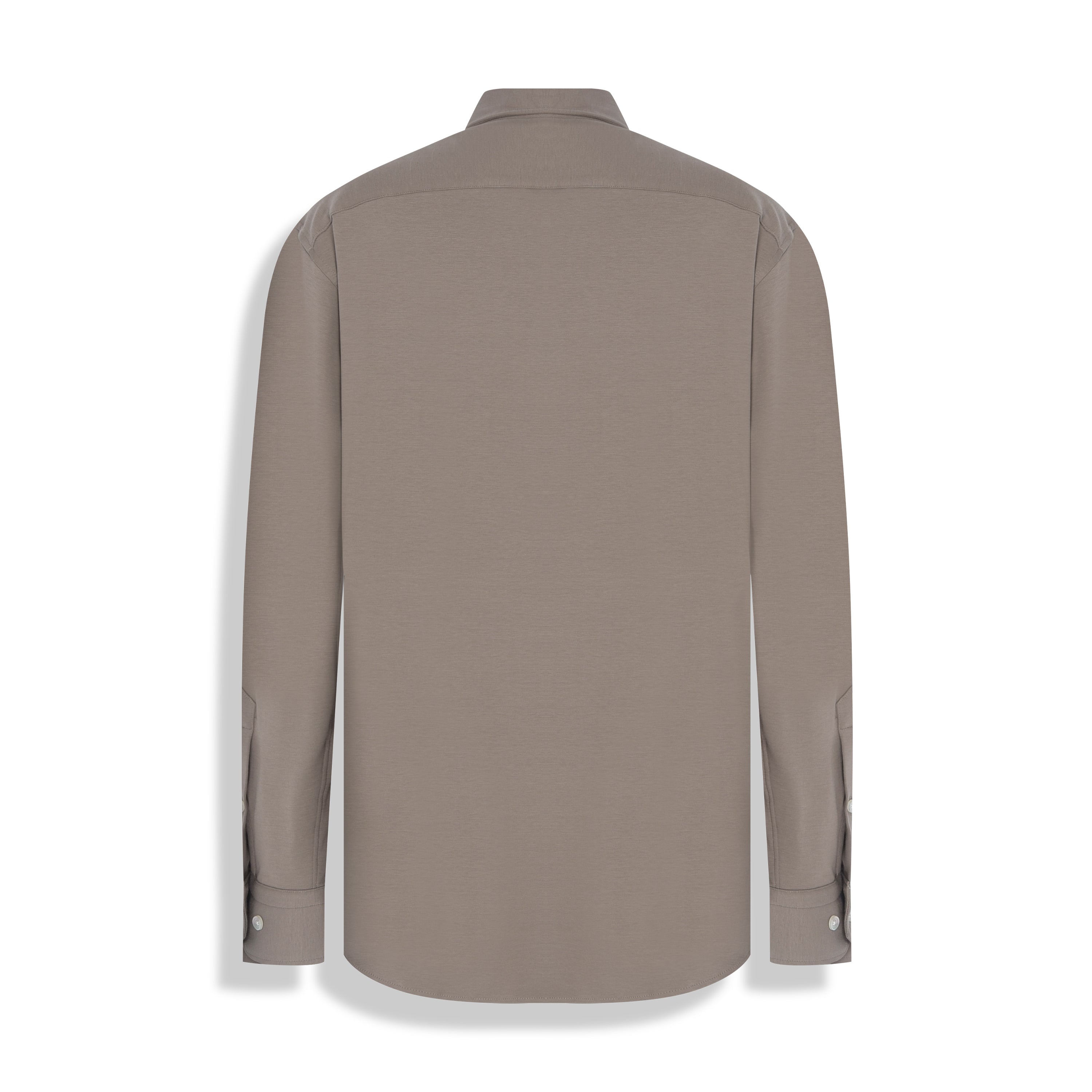 CAMISA M/L INTERLOCK PIMA COTTON CASTANHO