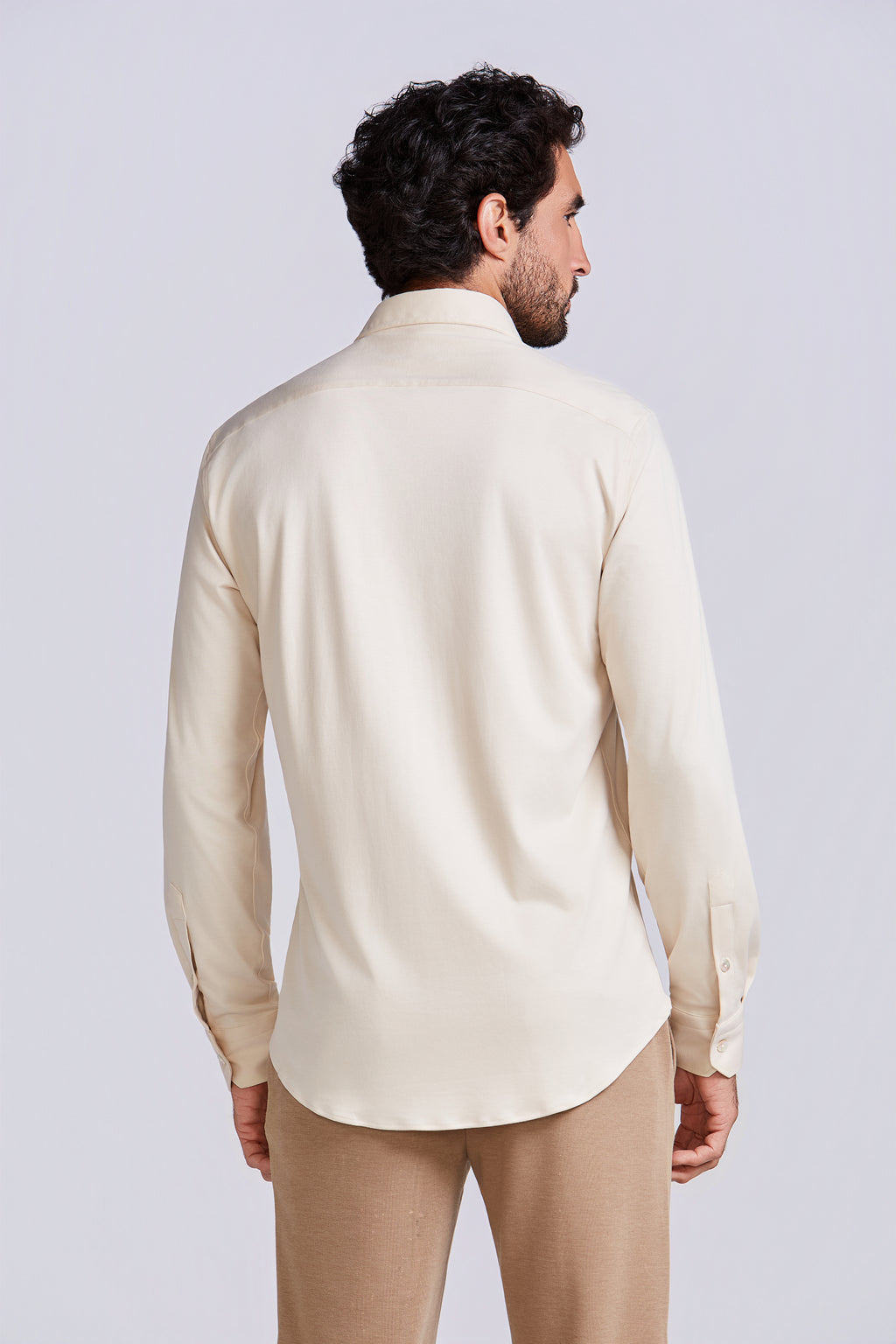 CAMISA M/L INTERLOCK PIMA COTTON MARFIM