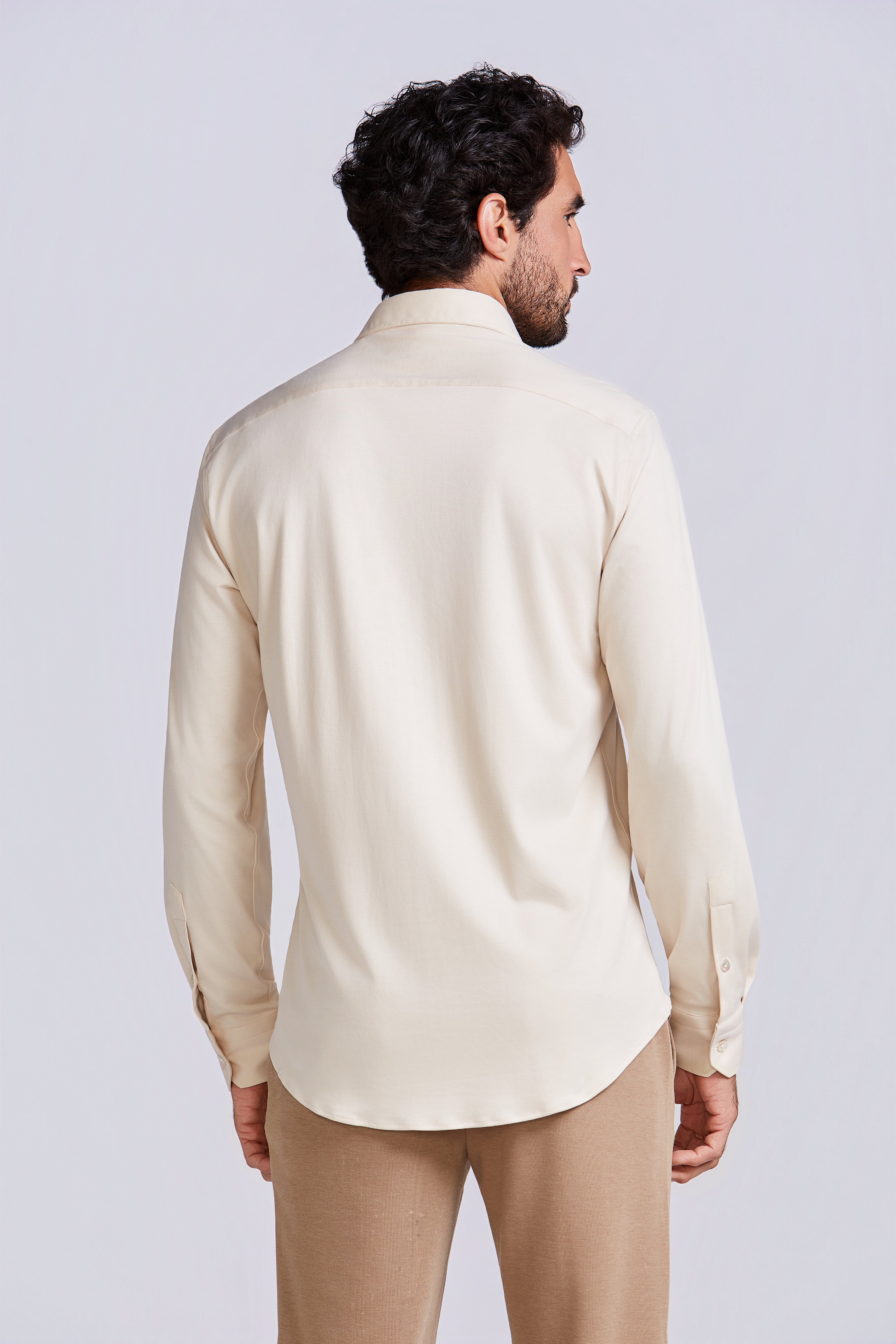 CAMISA M/L INTERLOCK PIMA COTTON MARFIM