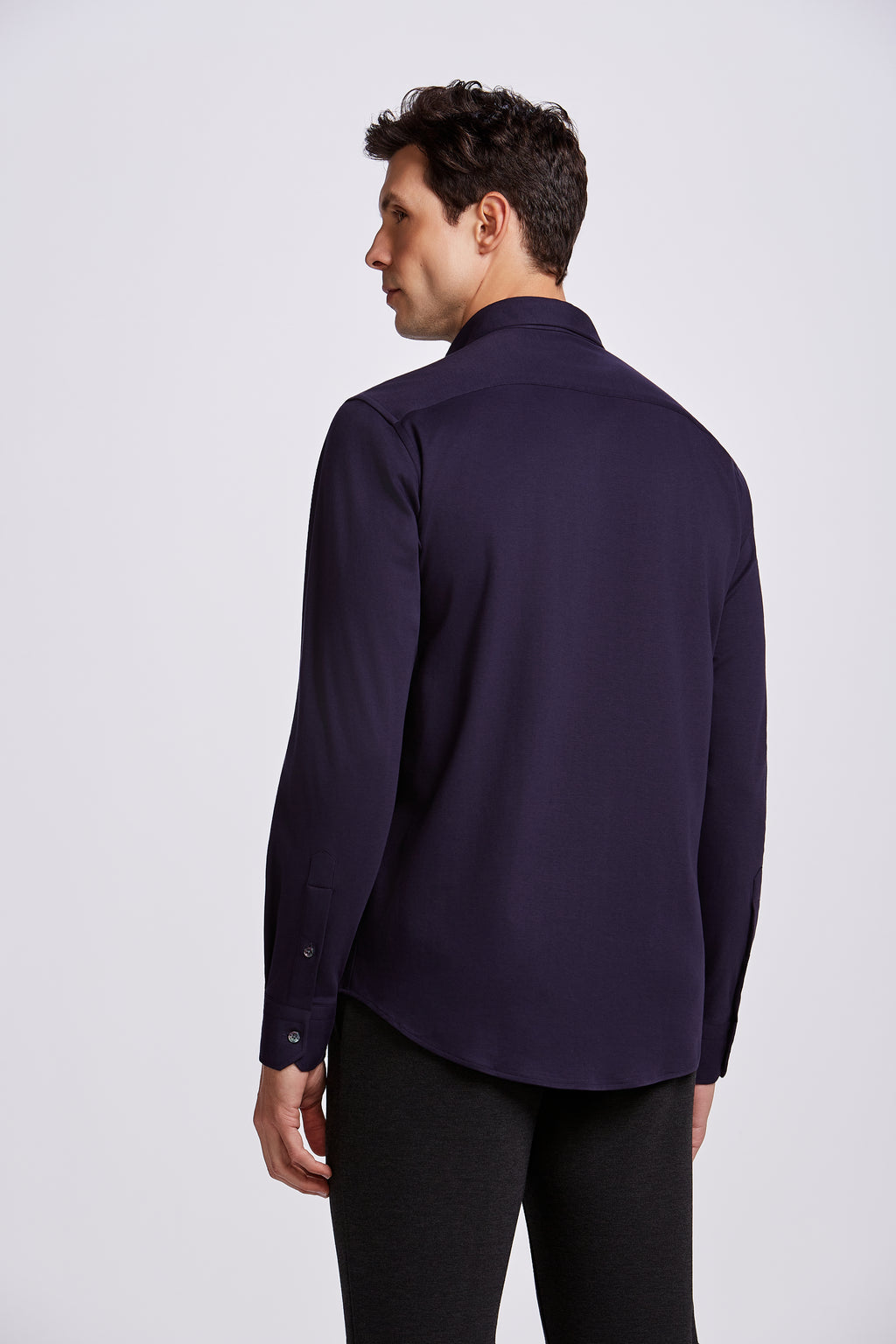 CAMISA M/L INTERLOCK PIMA COTTON MARINHO