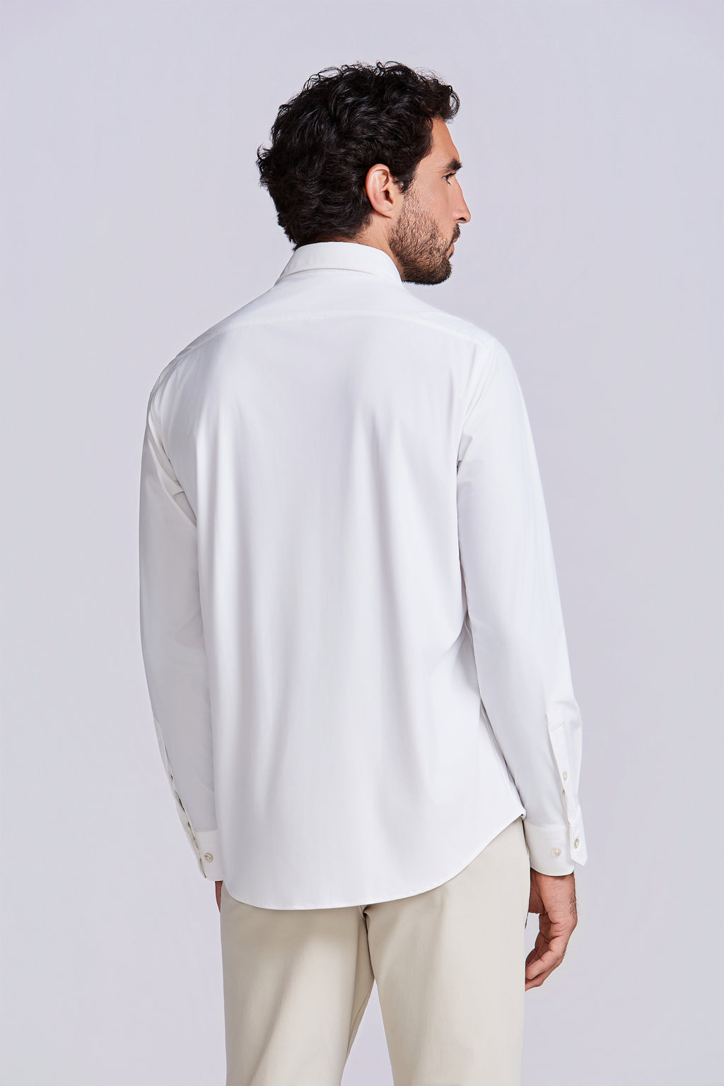 CAMISA M/L LISA POLIAMIDA ELASTANO BRANCO