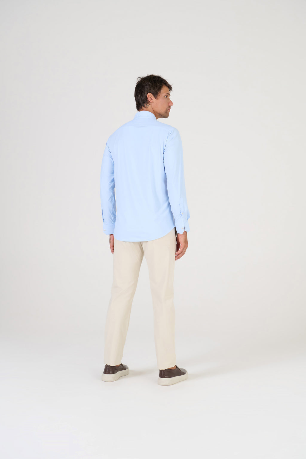 CAMISA M/L LISA POLIAMIDA ELASTANO AZUL CLARO