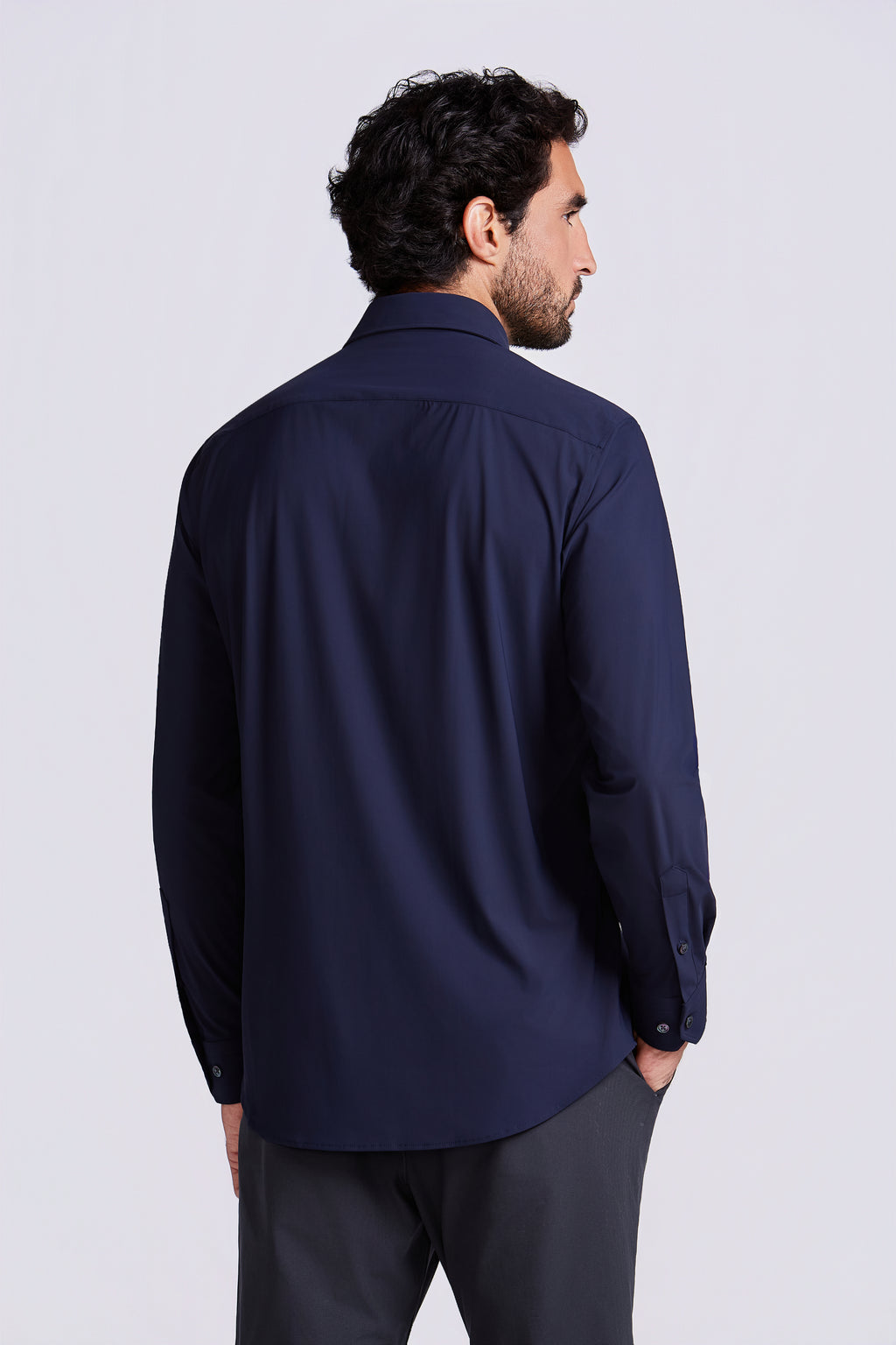 CAMISA M/L LISA POLIAMIDA ELASTANO MARINHO