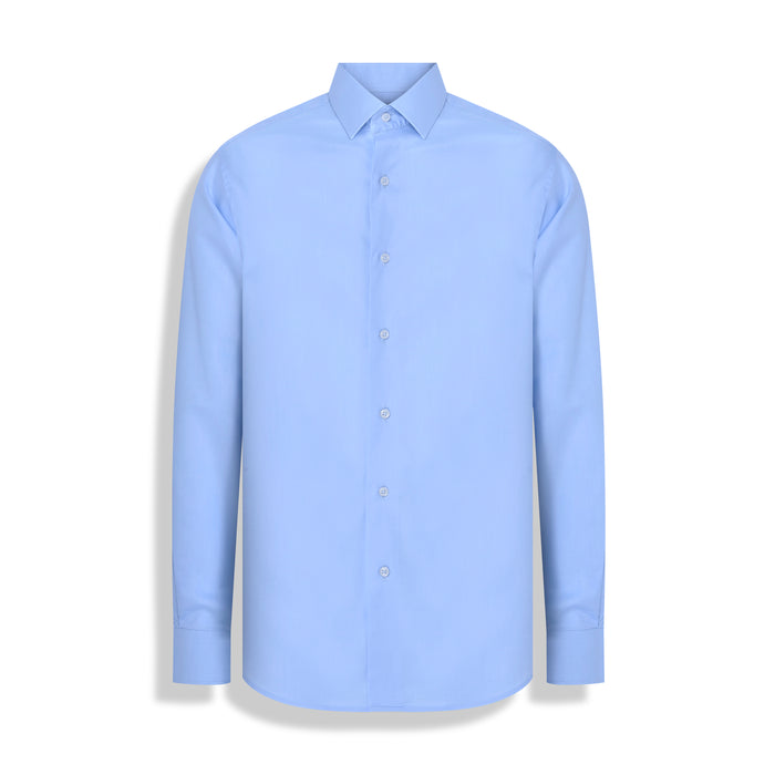 CAMISA MANGA LONGA PIMA COTTON POPELINE - AZUL CLARO