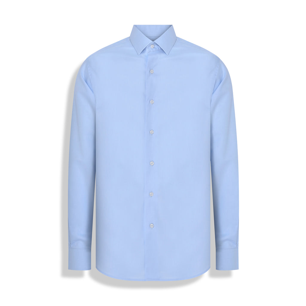 CAMISA M/L PIMA COTTON AZUL MEDIO