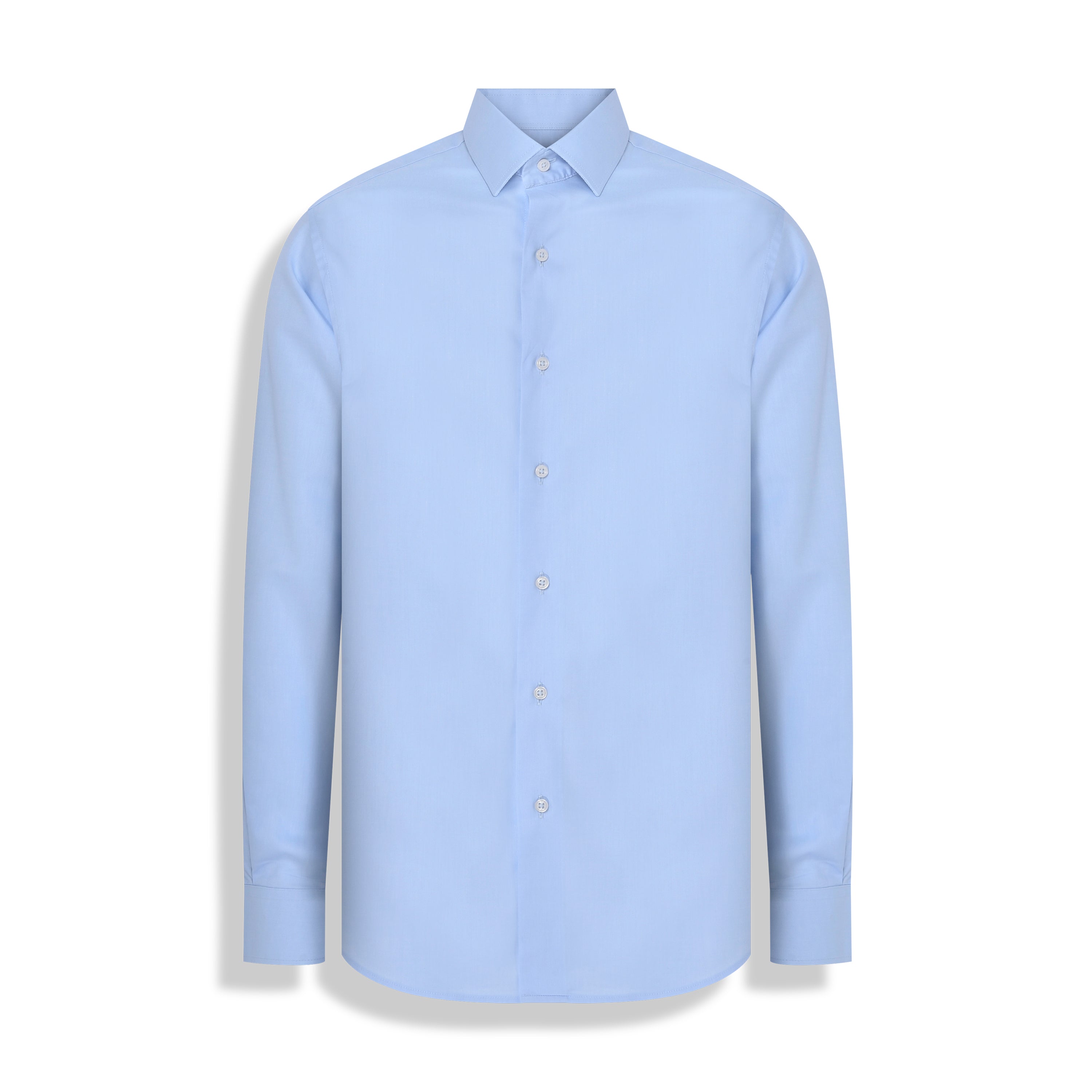 CAMISA M/L PIMA COTTON AZUL MEDIO