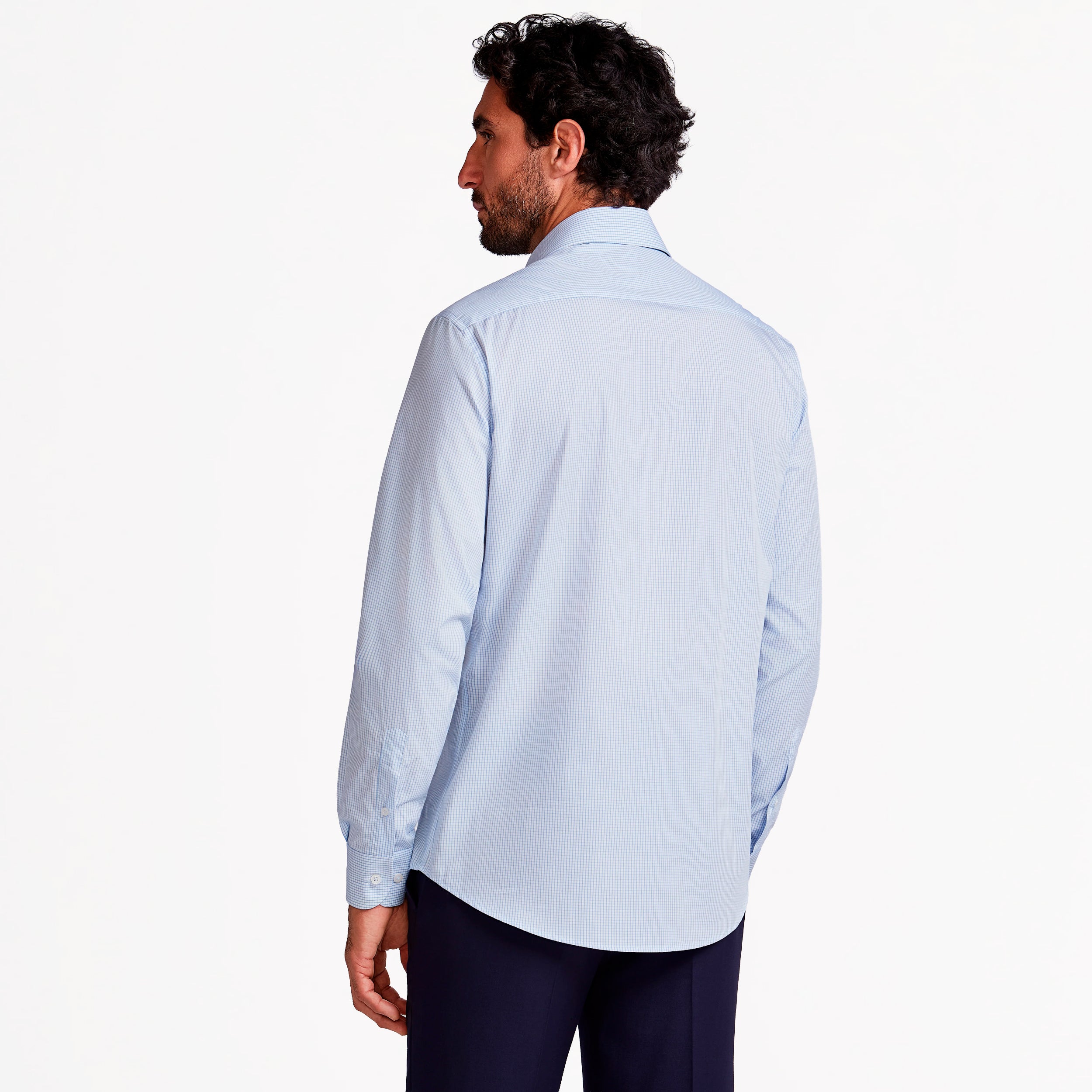 CAMISA MANGA LONGA PIMA COTTON POPELINE - BRANCO XADREZ