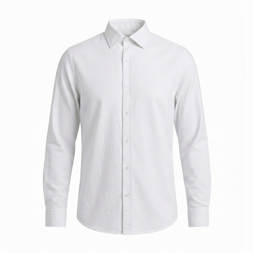 CAMISA PIMA COTTON PREMIUM MANGA LONGA BIANCO