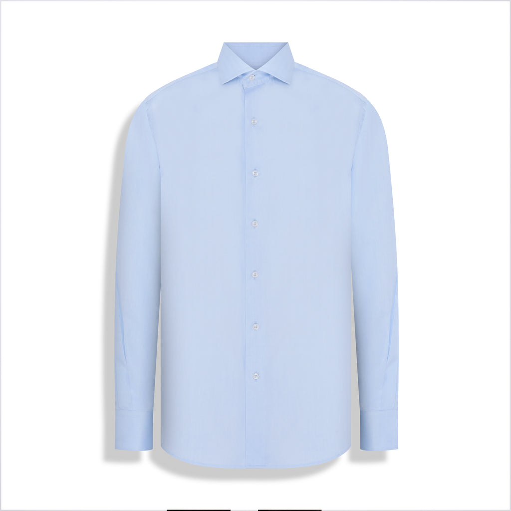 CAMISA PIMA COTTON MANGA/L AZUL CELESTE