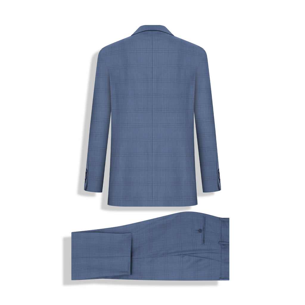 COSTUME S120 PADRONADO FORRADO AZUL XADREZ