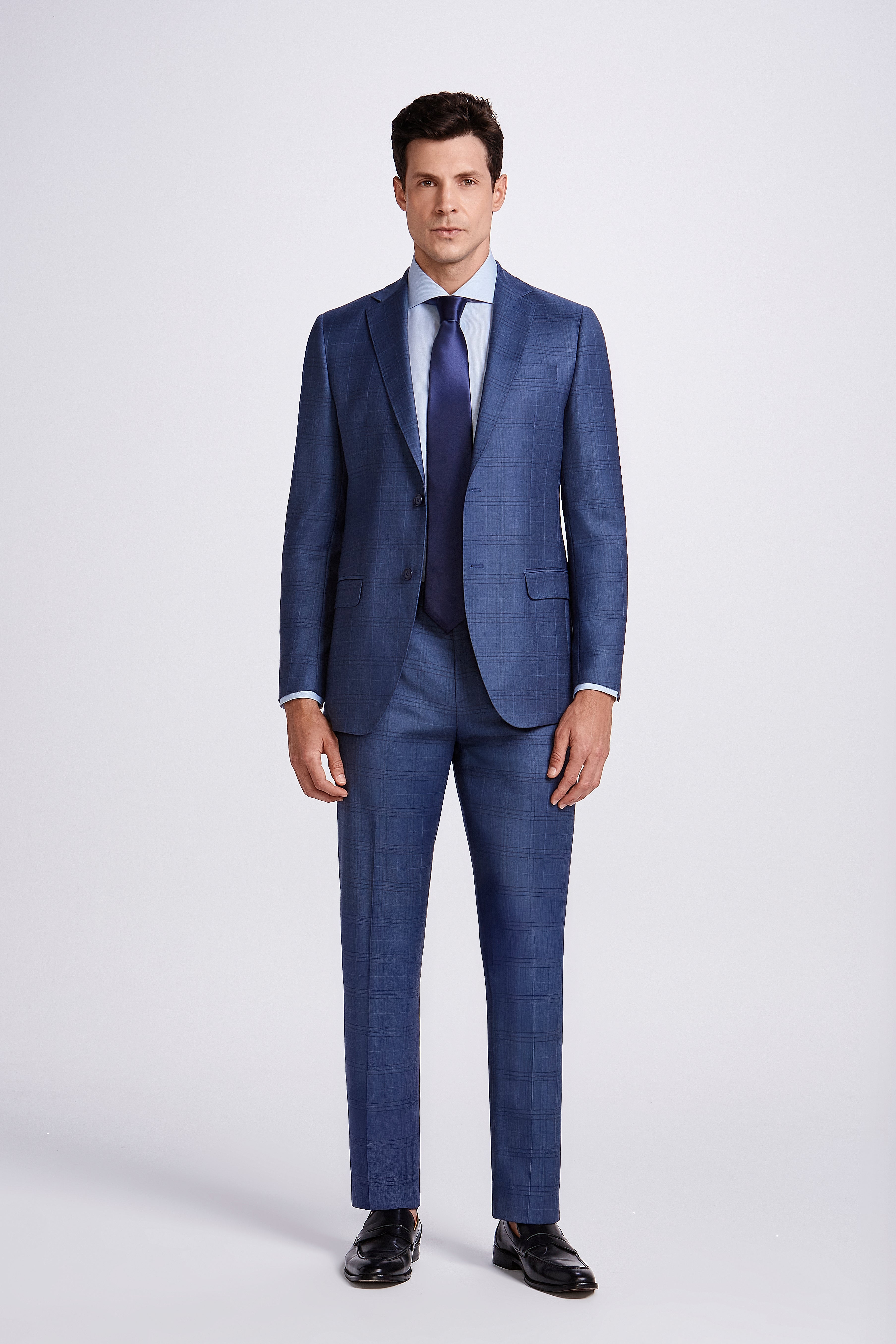 COSTUME S120 PADRONADO FORRADO AZUL XADREZ