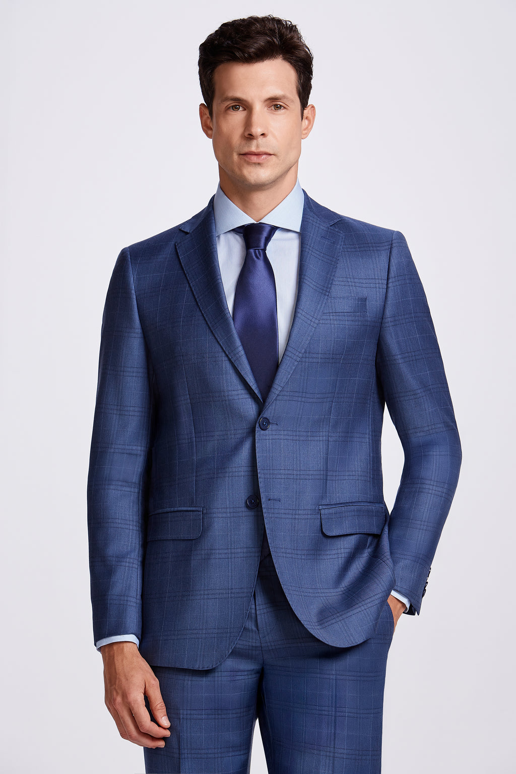 COSTUME S120 PADRONADO FORRADO AZUL XADREZ