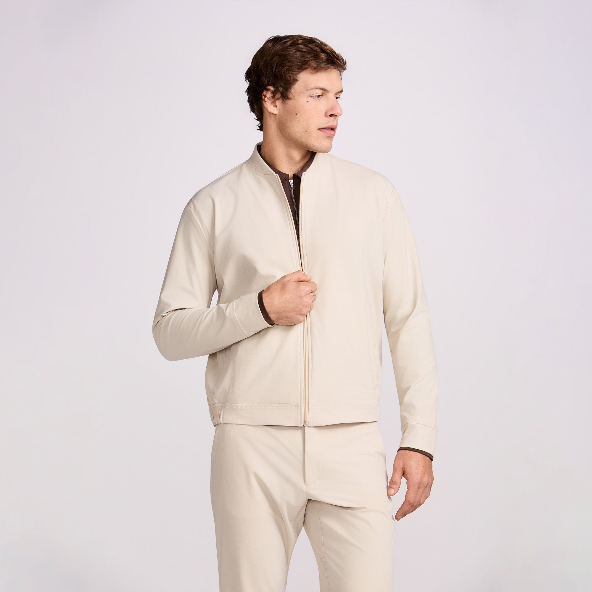 JAQUETA BOMBER S/ FORRO HI TECH KAKHI