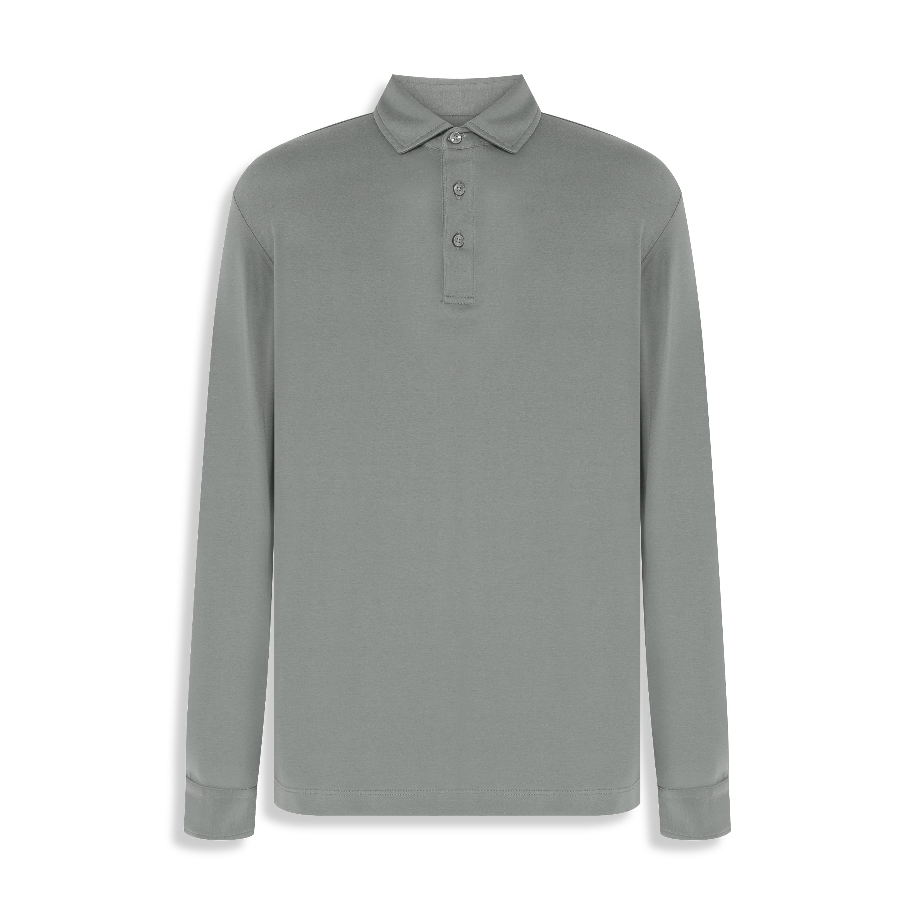 POLO M/L SUEDINE PIMA TOUCH VERDE
