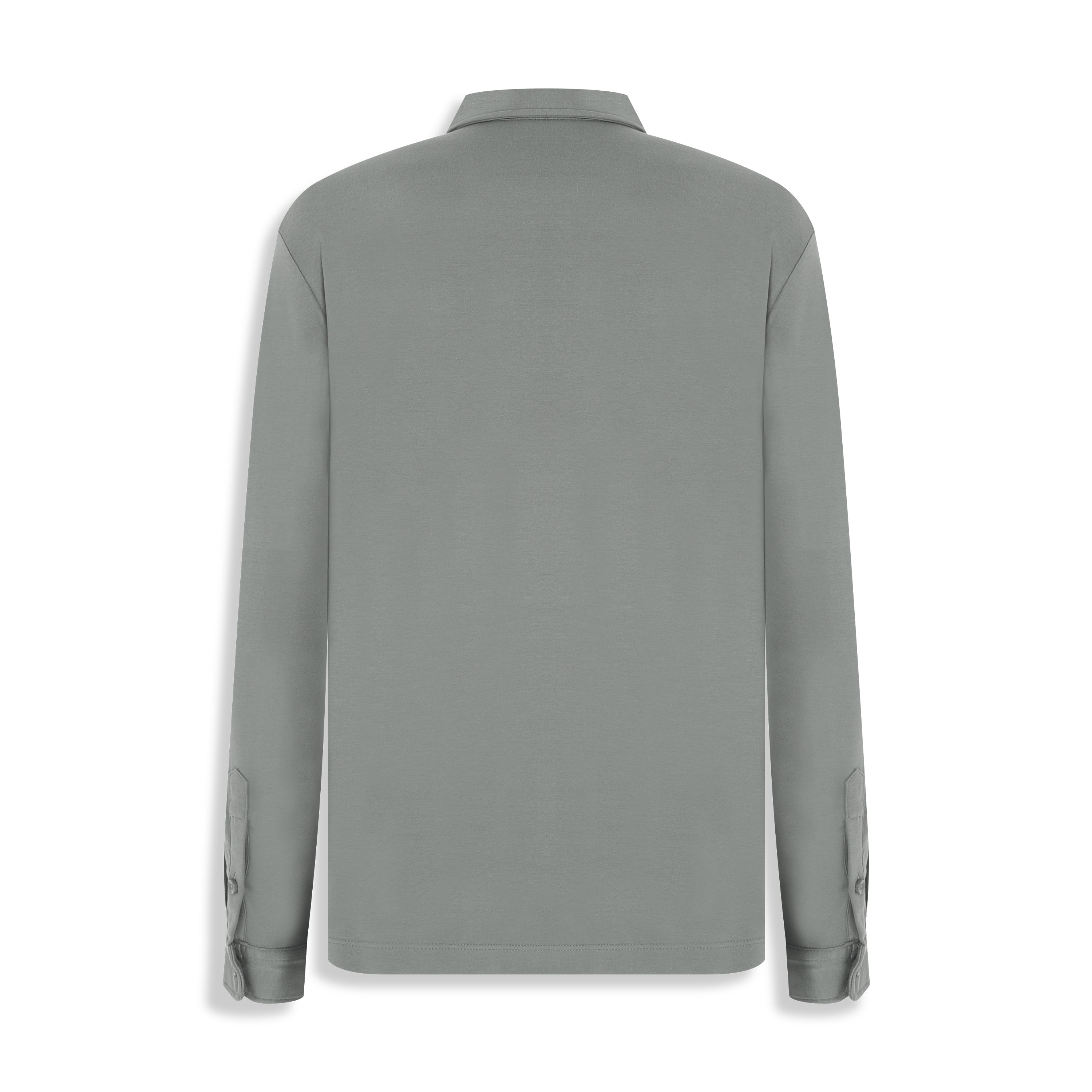 POLO M/L SUEDINE PIMA TOUCH VERDE