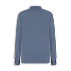 POLO M/L SUEDINE PIMA TOUCH AZUL