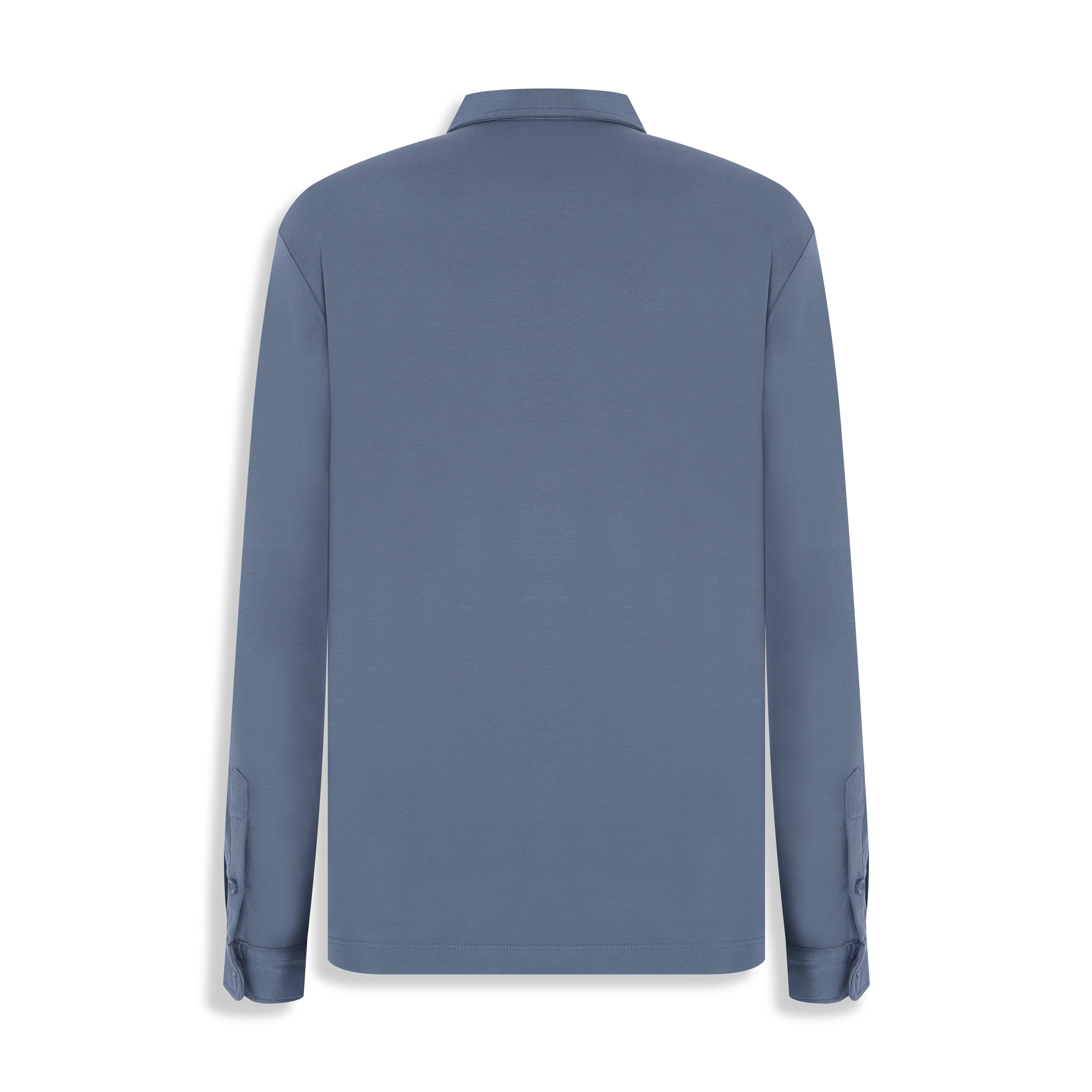 POLO M/L SUEDINE PIMA TOUCH AZUL