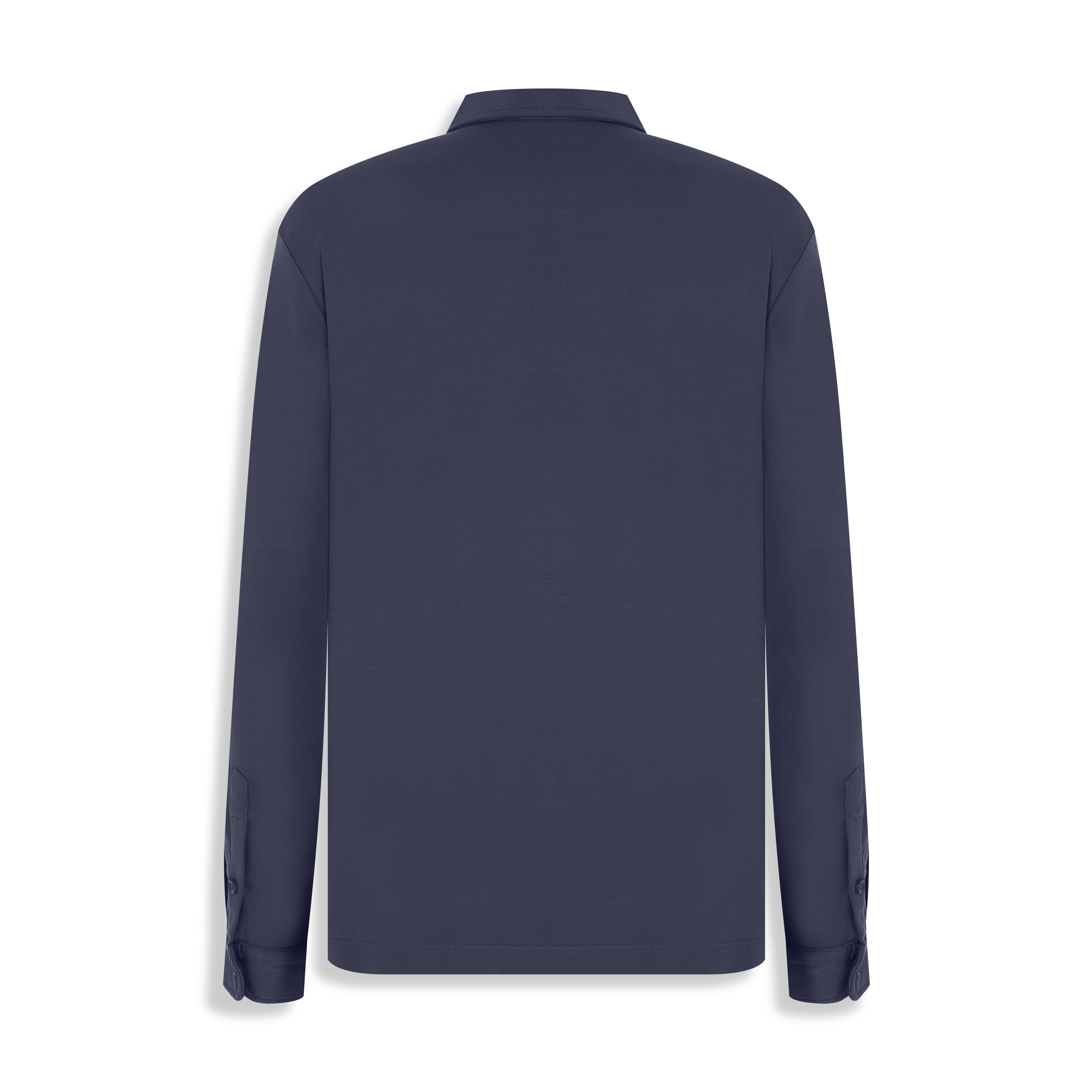 POLO M/L SUEDINE PIMA TOUCH MARINHO