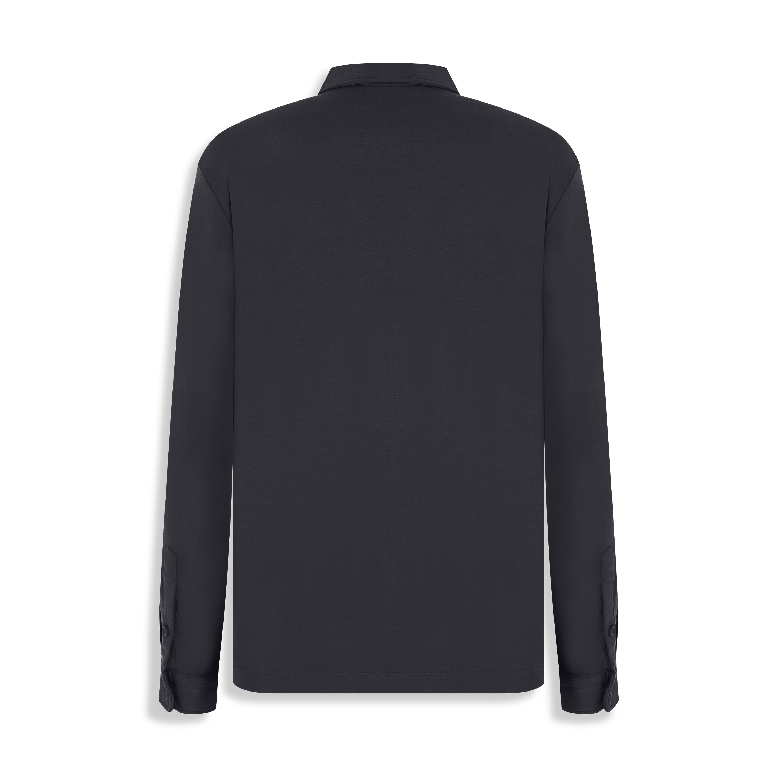 POLO M/L SUEDINE PIMA TOUCH PRETO