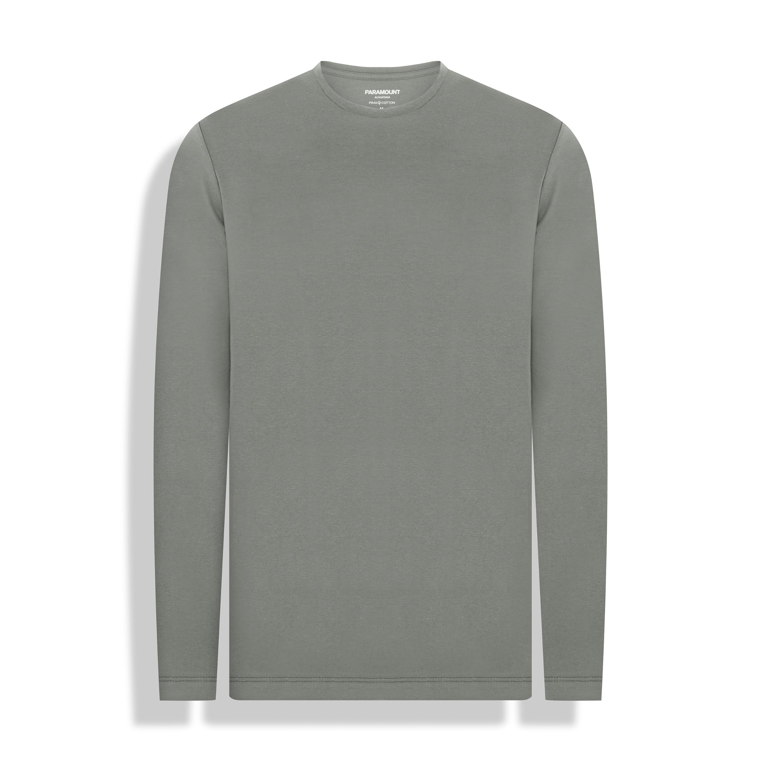 T-SHIRT M/L SUEDINE PIMA GOLA CARECA (VERDE BRONZE)